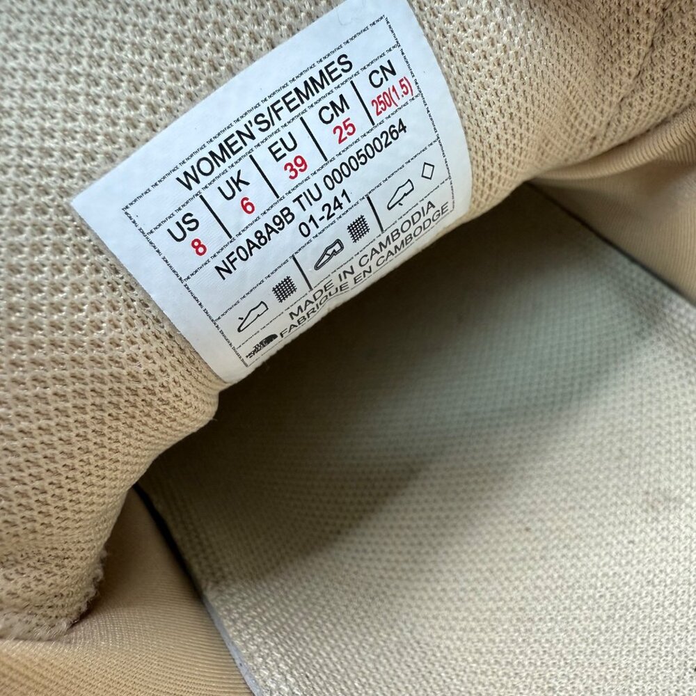 The North Face Womens Beige Sneakers Size 8 US Stylish & Comfortable Athletic Sh - Picture 5 of 8